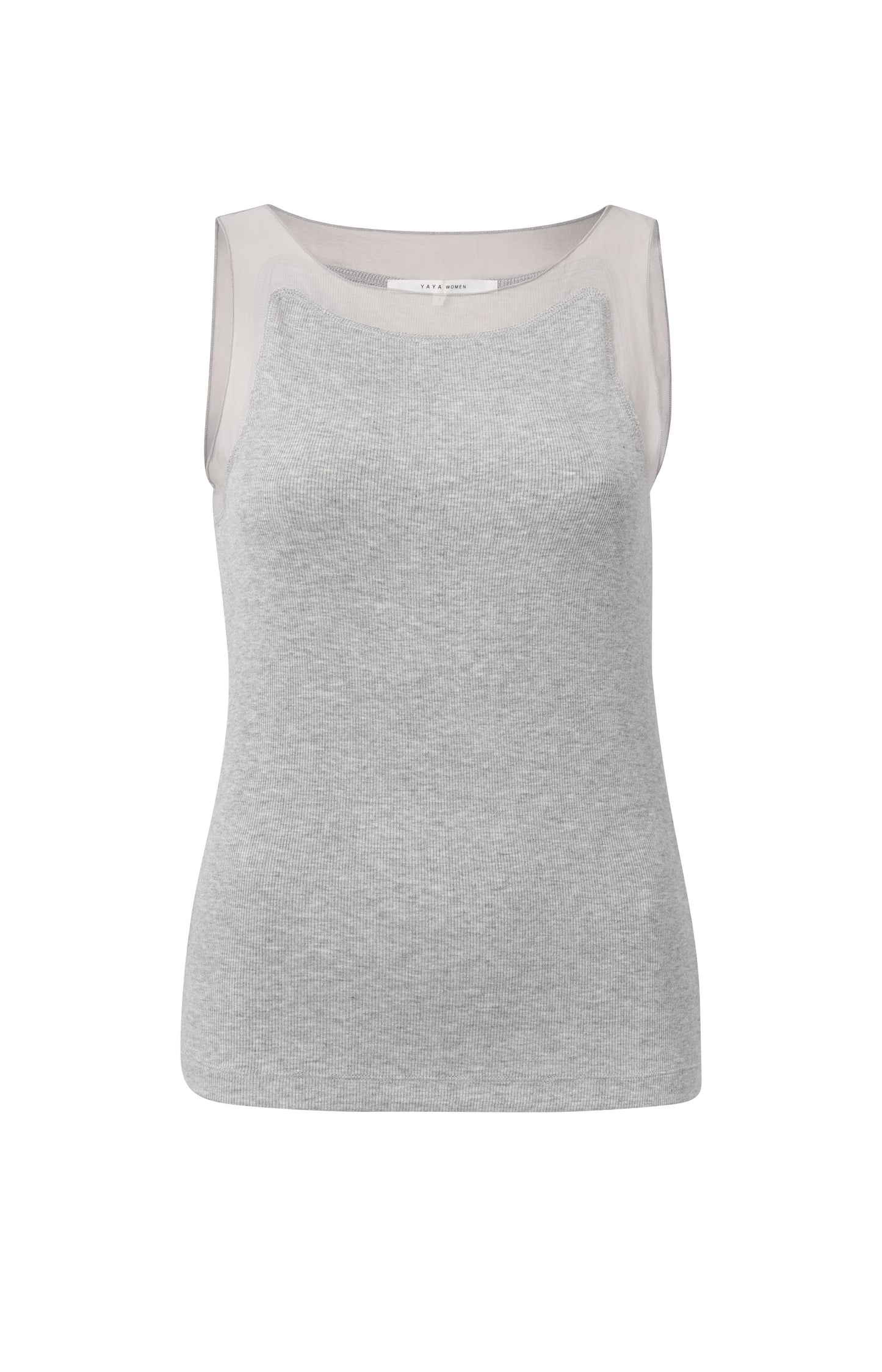 YAYA Grey Sleeveless Top