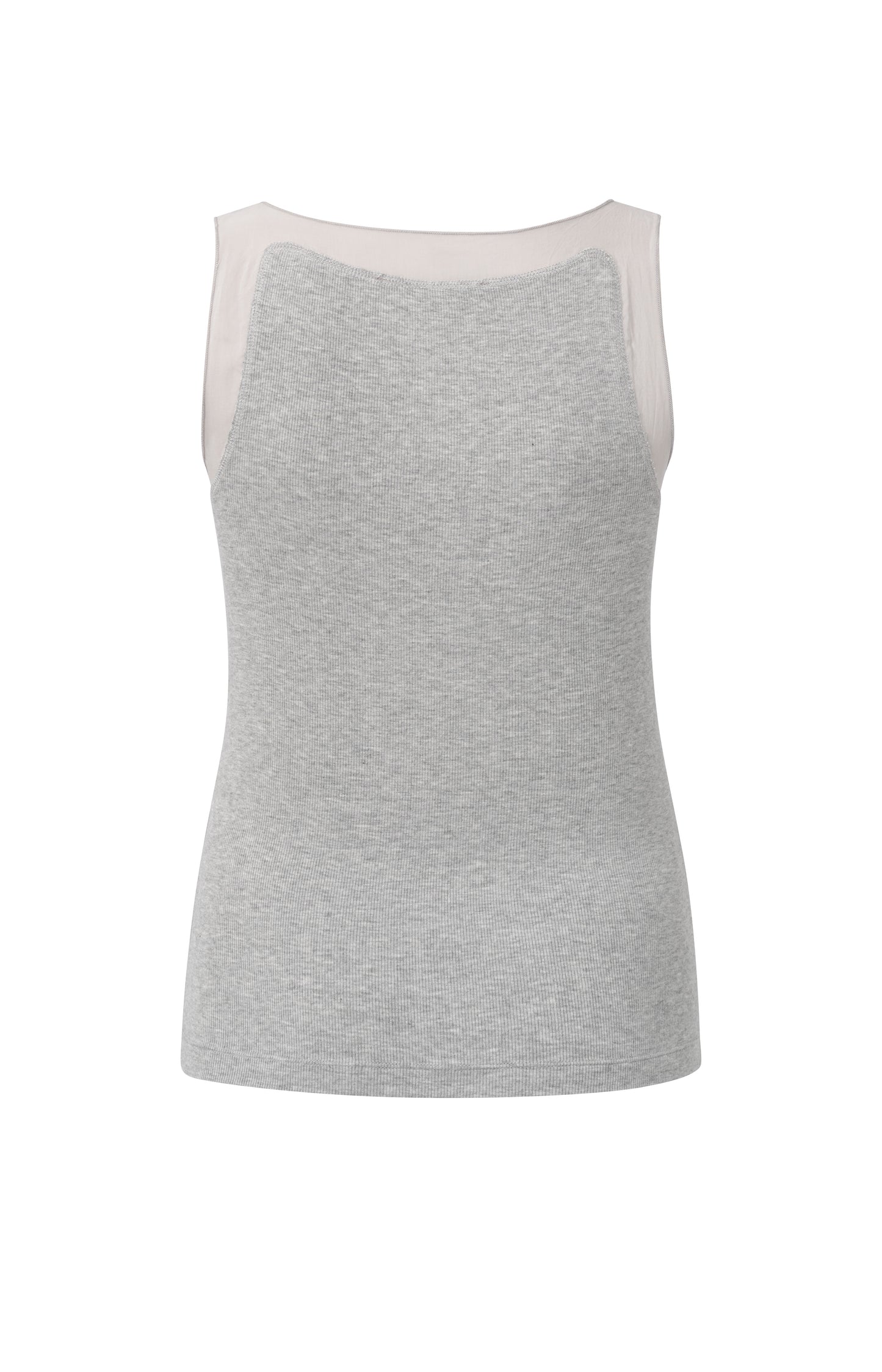 YAYA Grey Sleeveless Top
