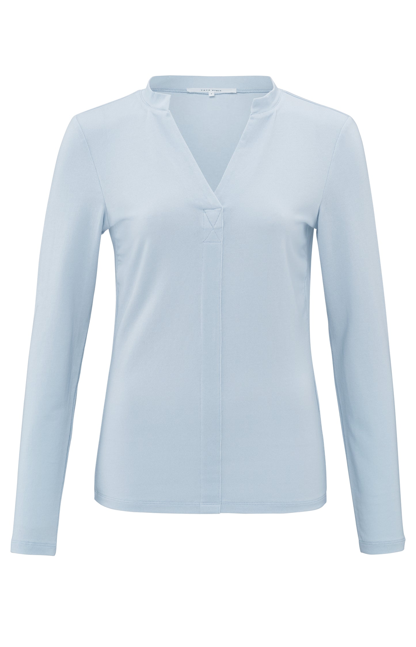 YAYA Jersey Henley Top With Long Sleeves