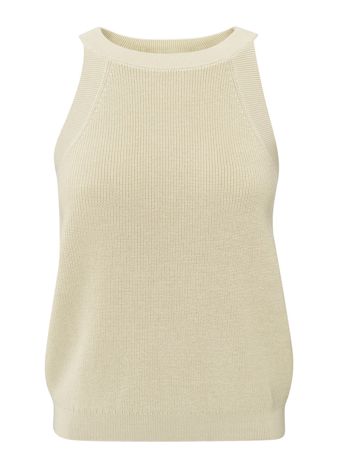 YAYA Knitted Tank top with High Neckline