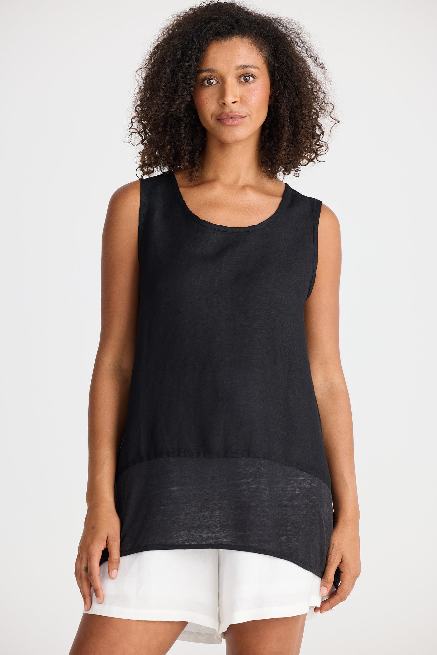 Shanty Nomad Knit Singlet - Black