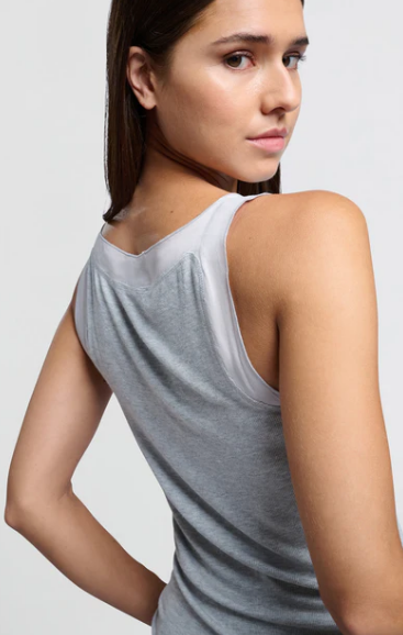 YAYA Grey Sleeveless Top