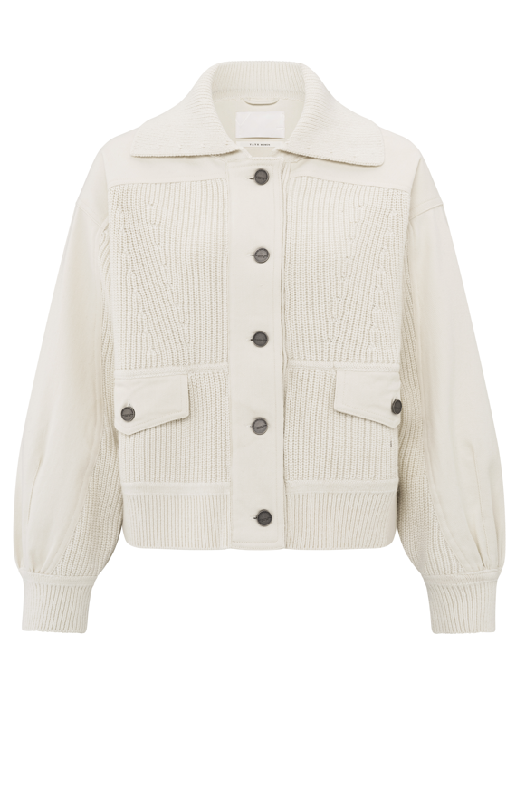 YAYA Cardigan With Twill Details