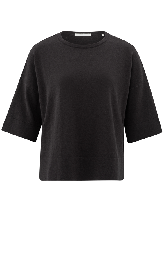 YAYA Oversized Fine Knitted T-shirt Ss