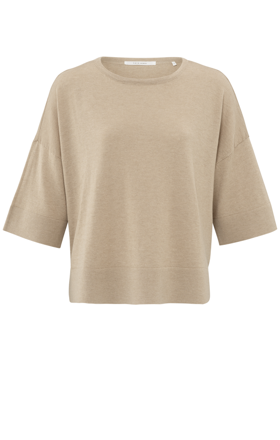 YAYA Oversized Fine Knitted T-shirt Ss