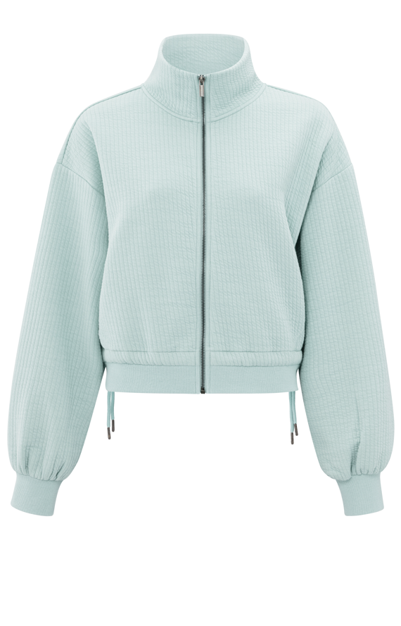 YAYA Ribbed Jersey Cardigan With Cords
