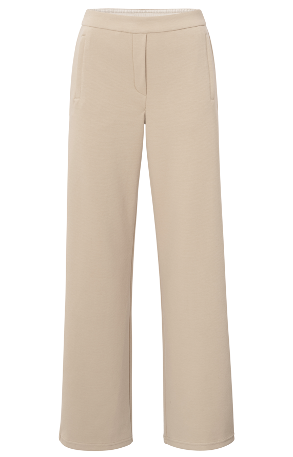 YAYA Wide Leg Trousers With Contrast Stripe And Zipper Pockets