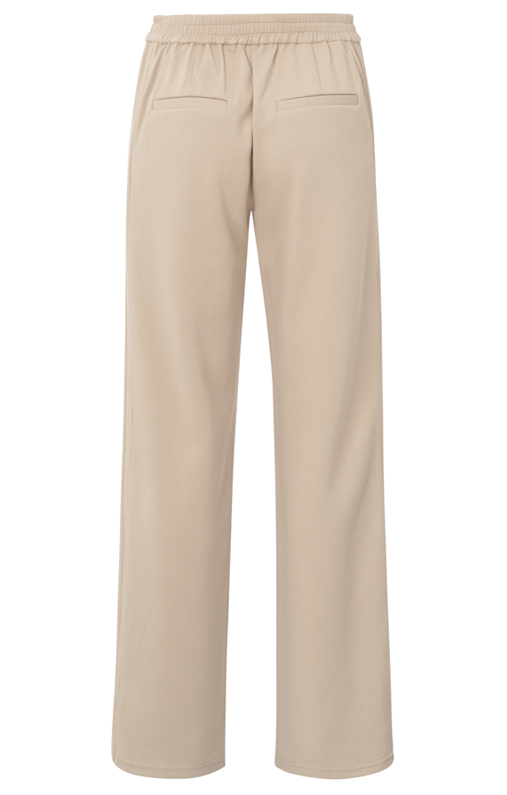 YAYA Wide Leg Trousers With Contrast Stripe And Zipper Pockets
