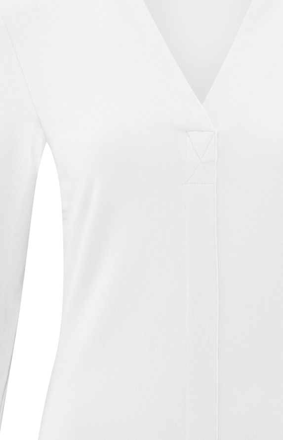 YAYA Jersey Henley Top With Long Sleeves