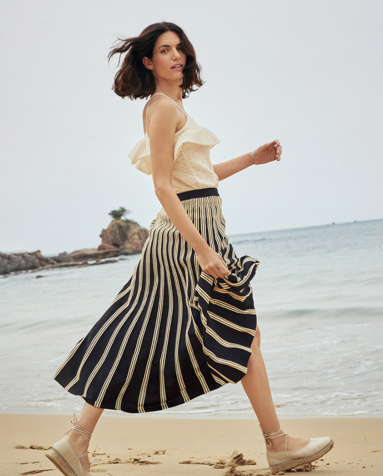 Sita Murt Radial Layer Midi Skirt