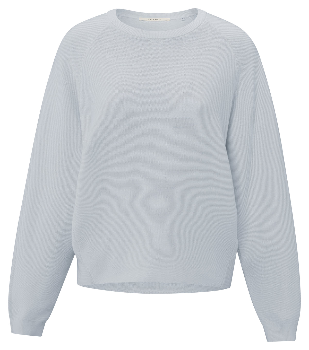 YAYA Sweater with seam details - Gray Dawn Blue Melange