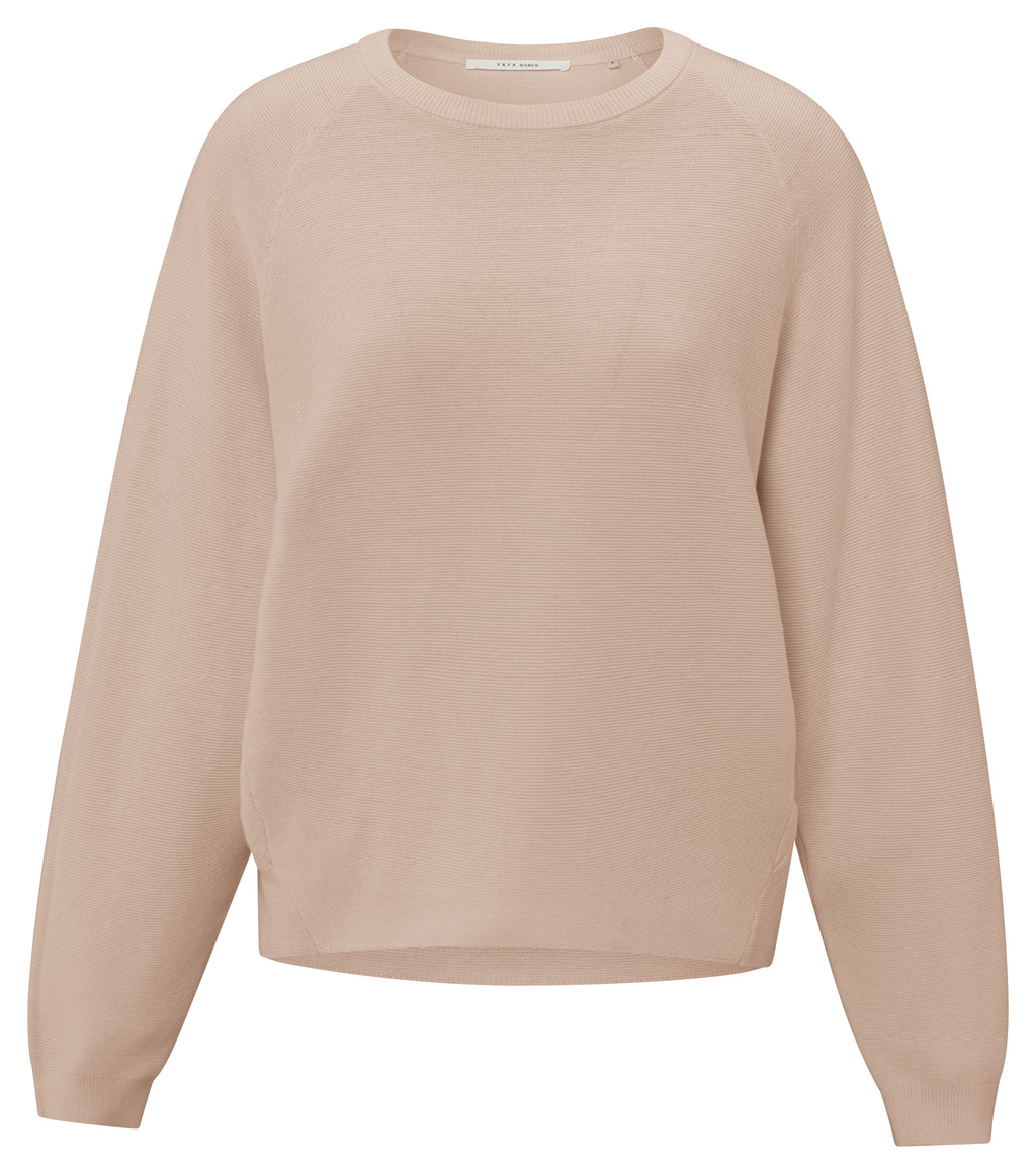 YAYA Sweater with seam details Dusty Pink Melange