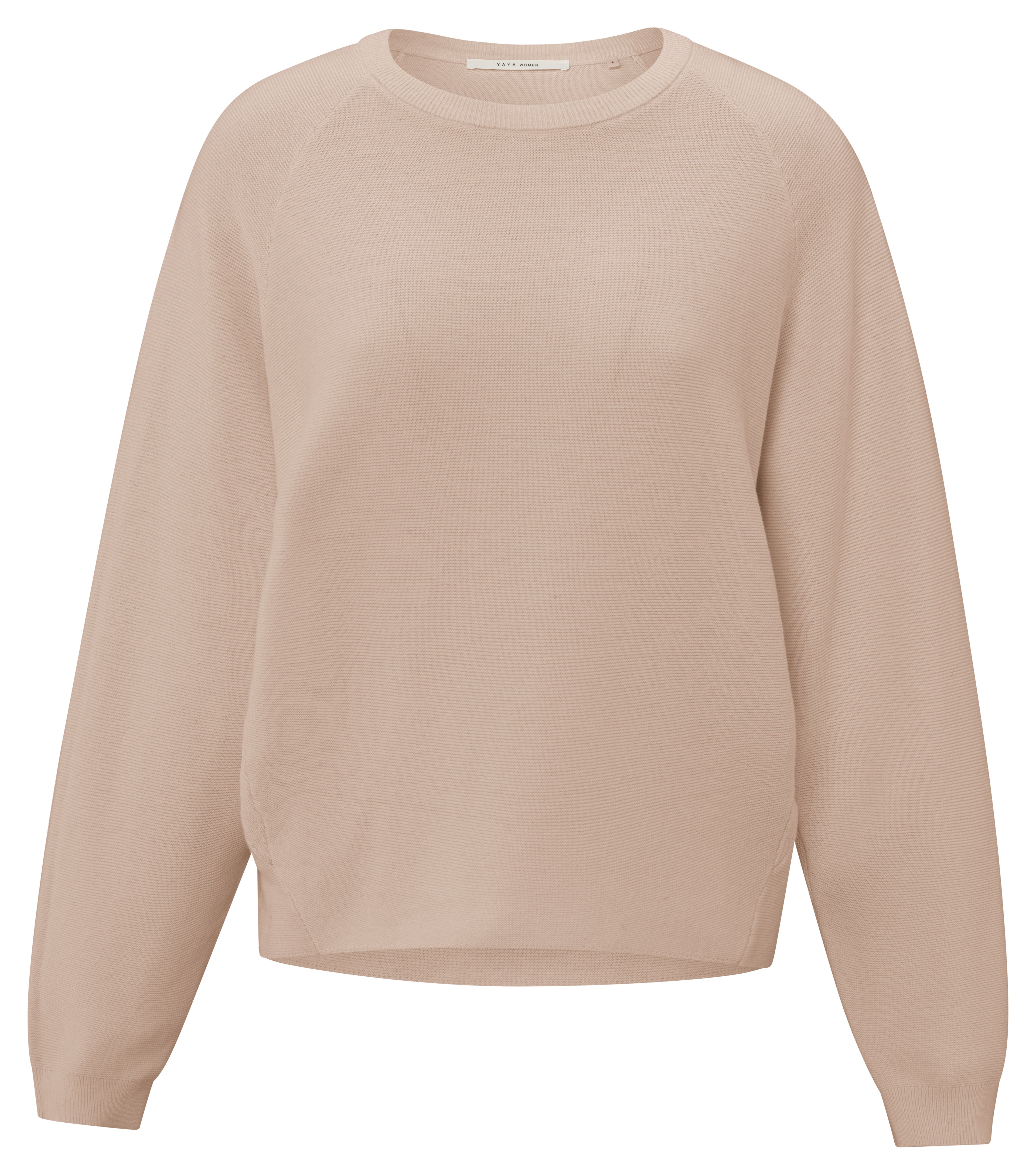 YAYA Sweater with seam details Dusty Pink Melange