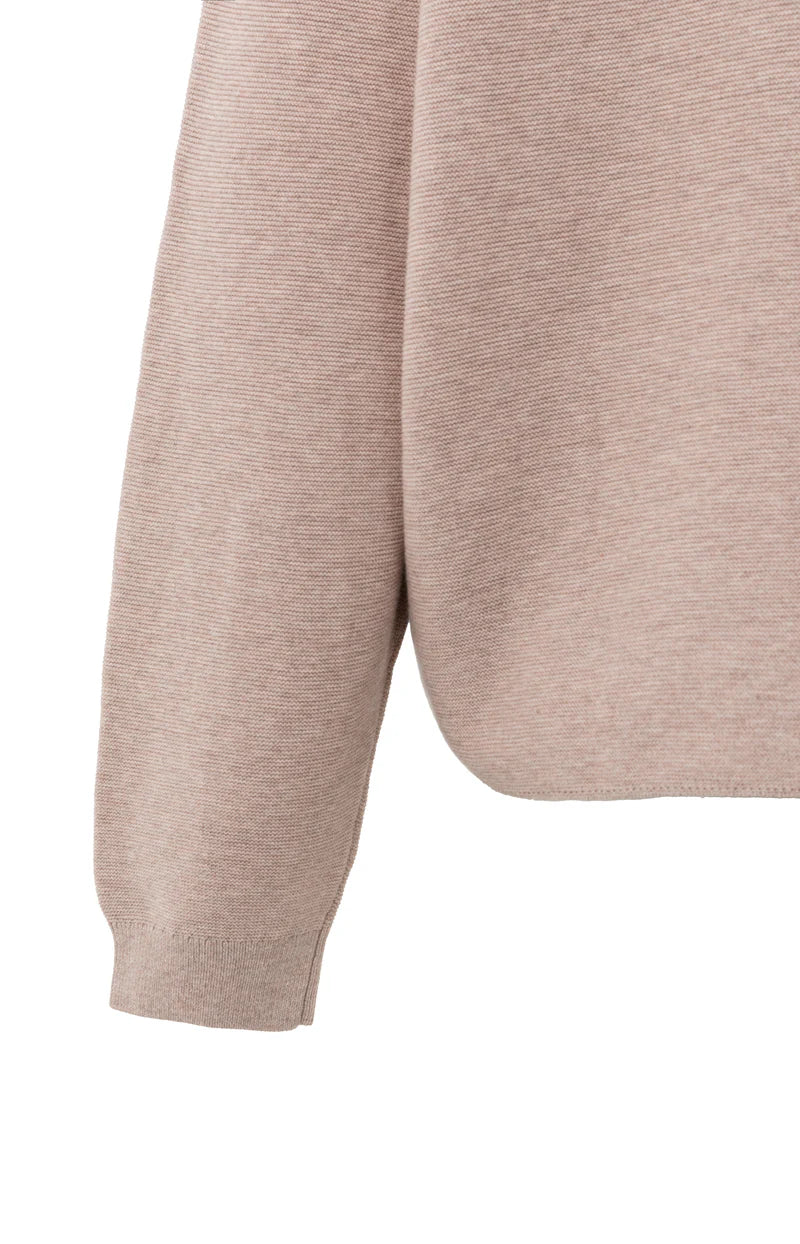 YAYA Sweater with seam details Dusty Pink Melange