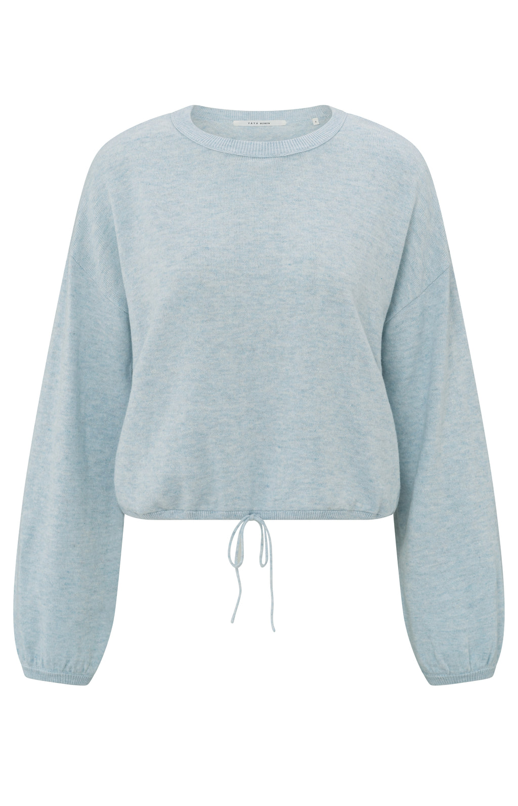 YAYA Sweater With Cord At Bottom Hem