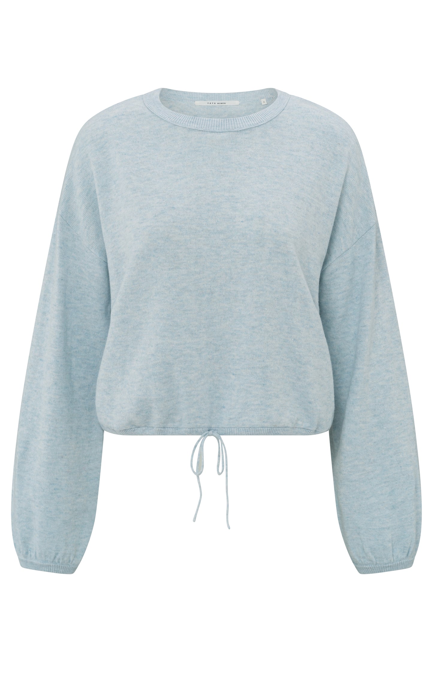 YAYA Sweater With Cord At Bottom Hem