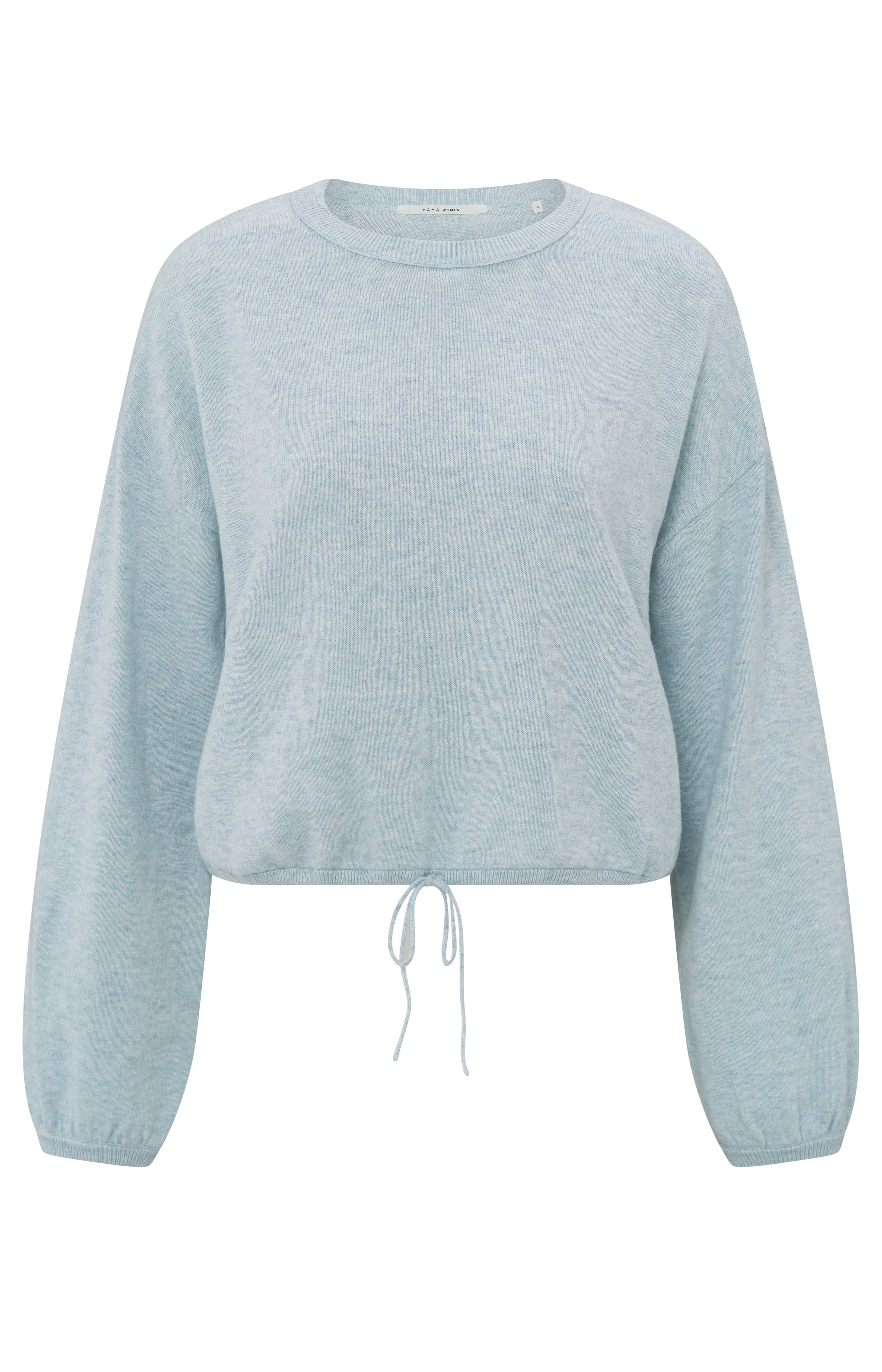 YAYA Sweater With Cord At Bottom Hem