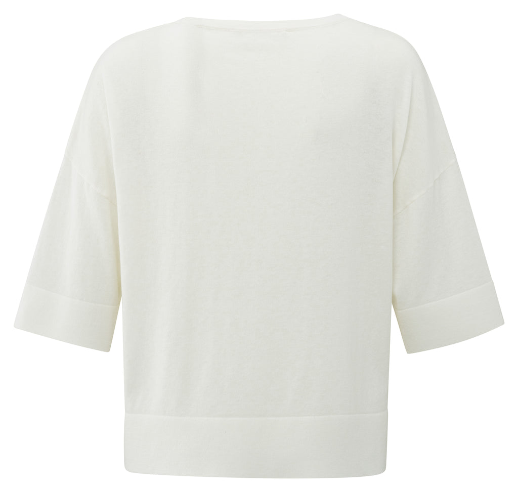 YAYA  Oversized Fine Knitted T-Shirt