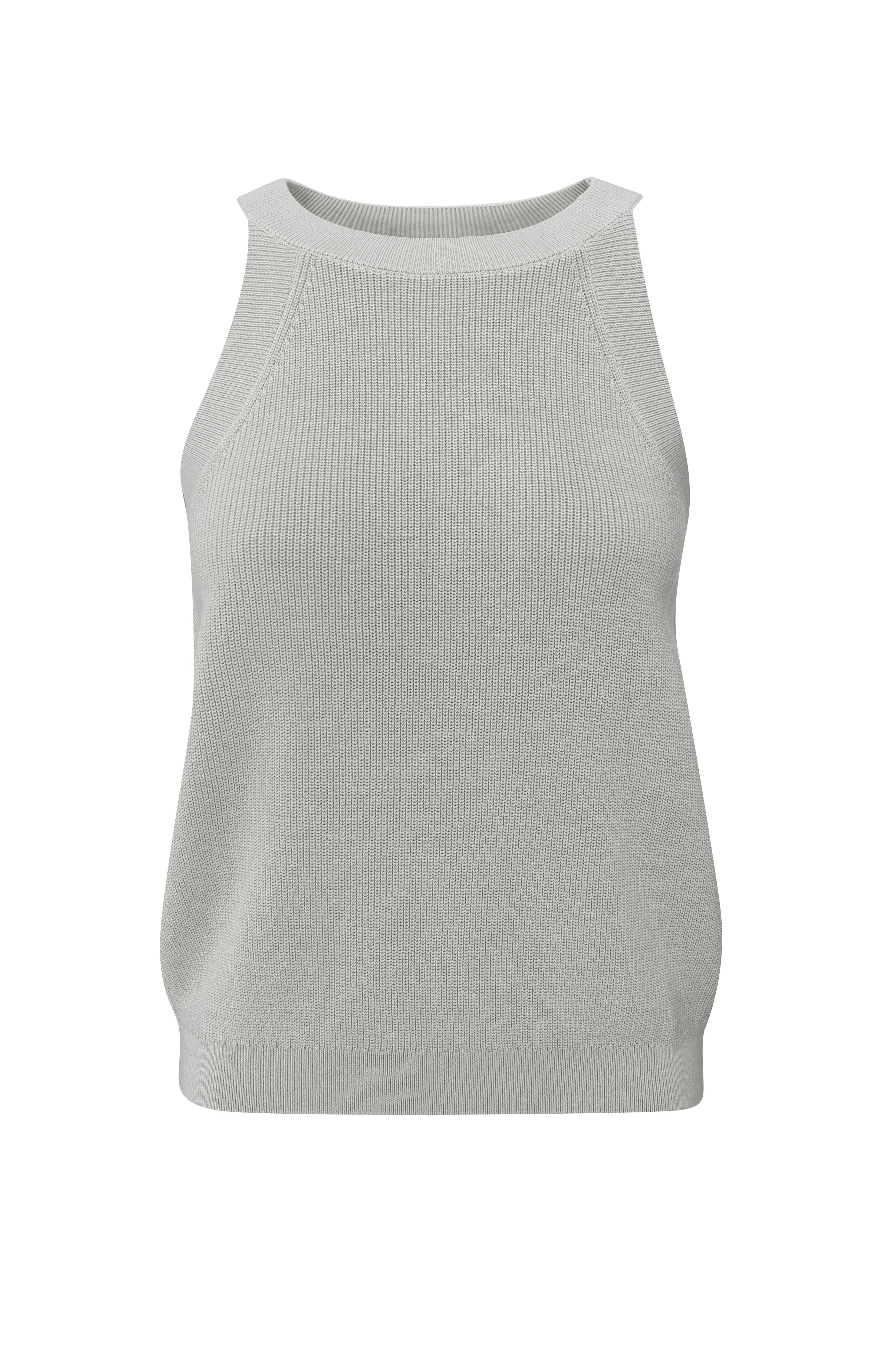 YAYA Knitted Tank top with High Neckline