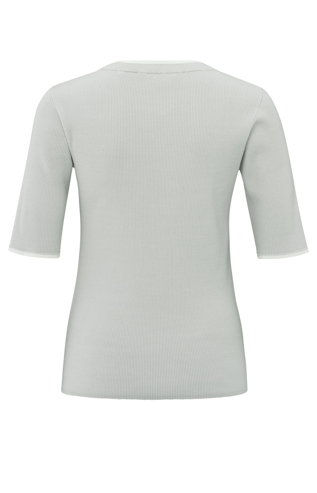 YAYA Ribbed Grey Melange Top