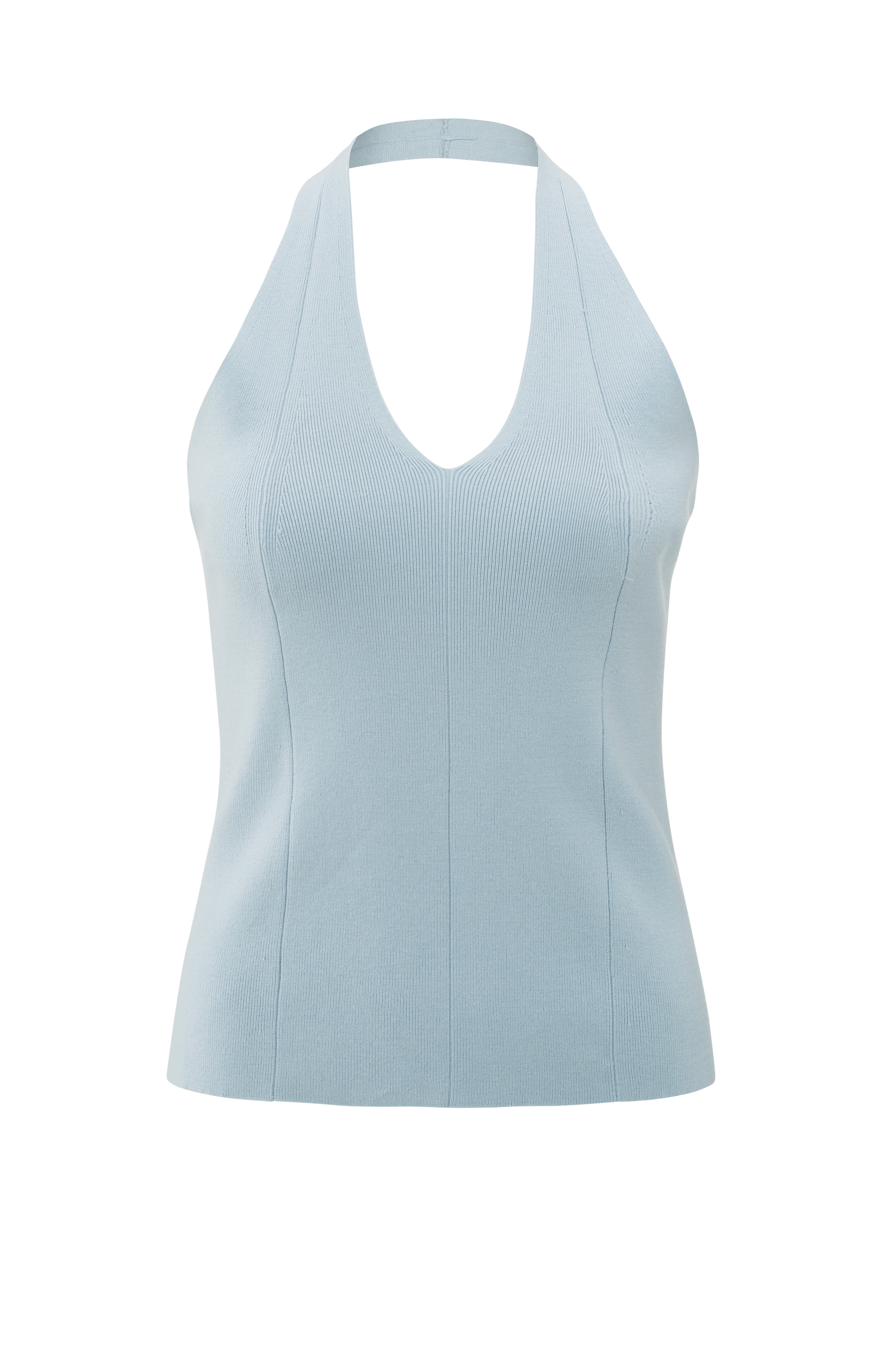 YAYA Knitted Fitted Halter Top