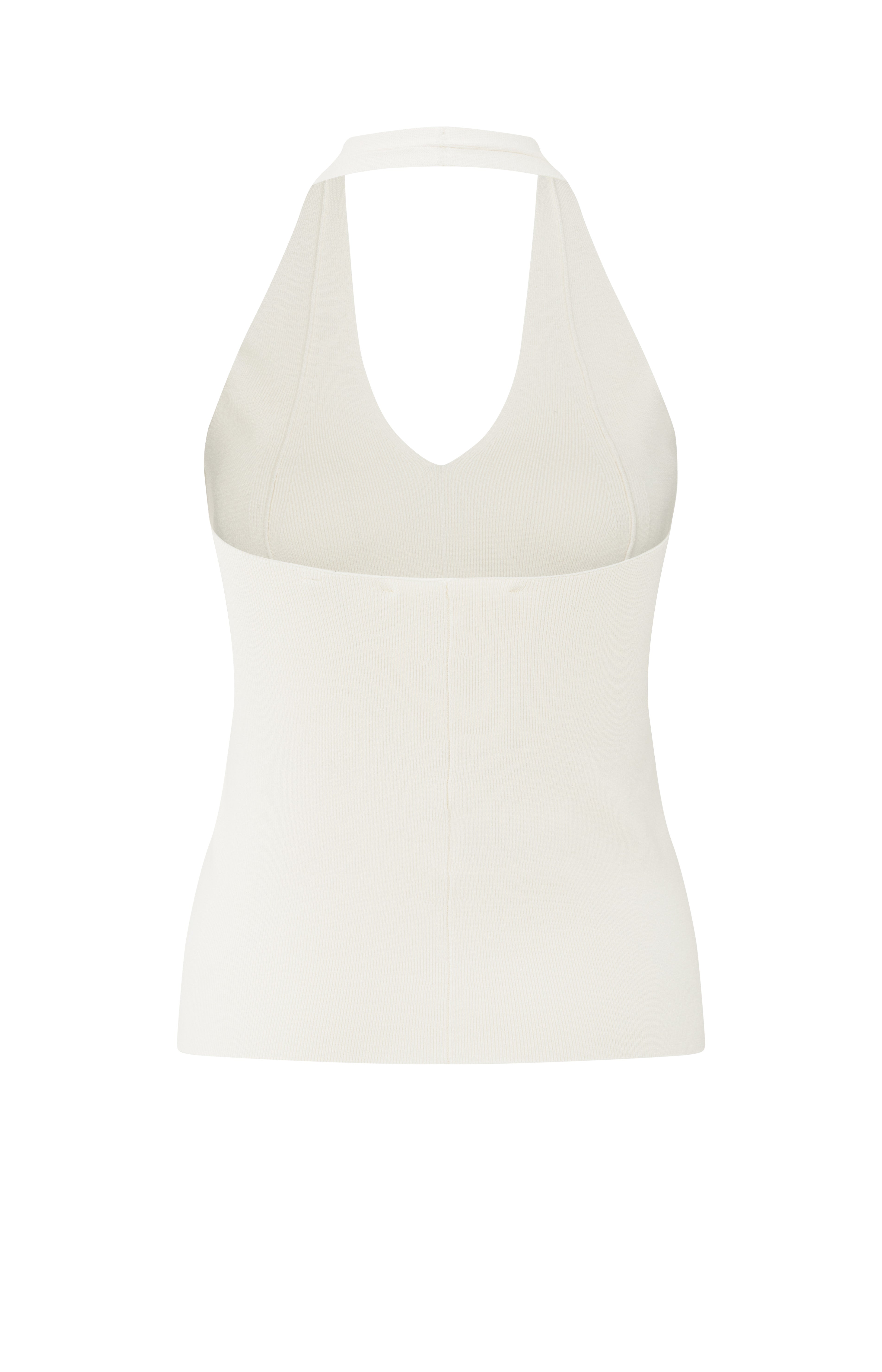 YAYA Knitted Fitted Halter Top