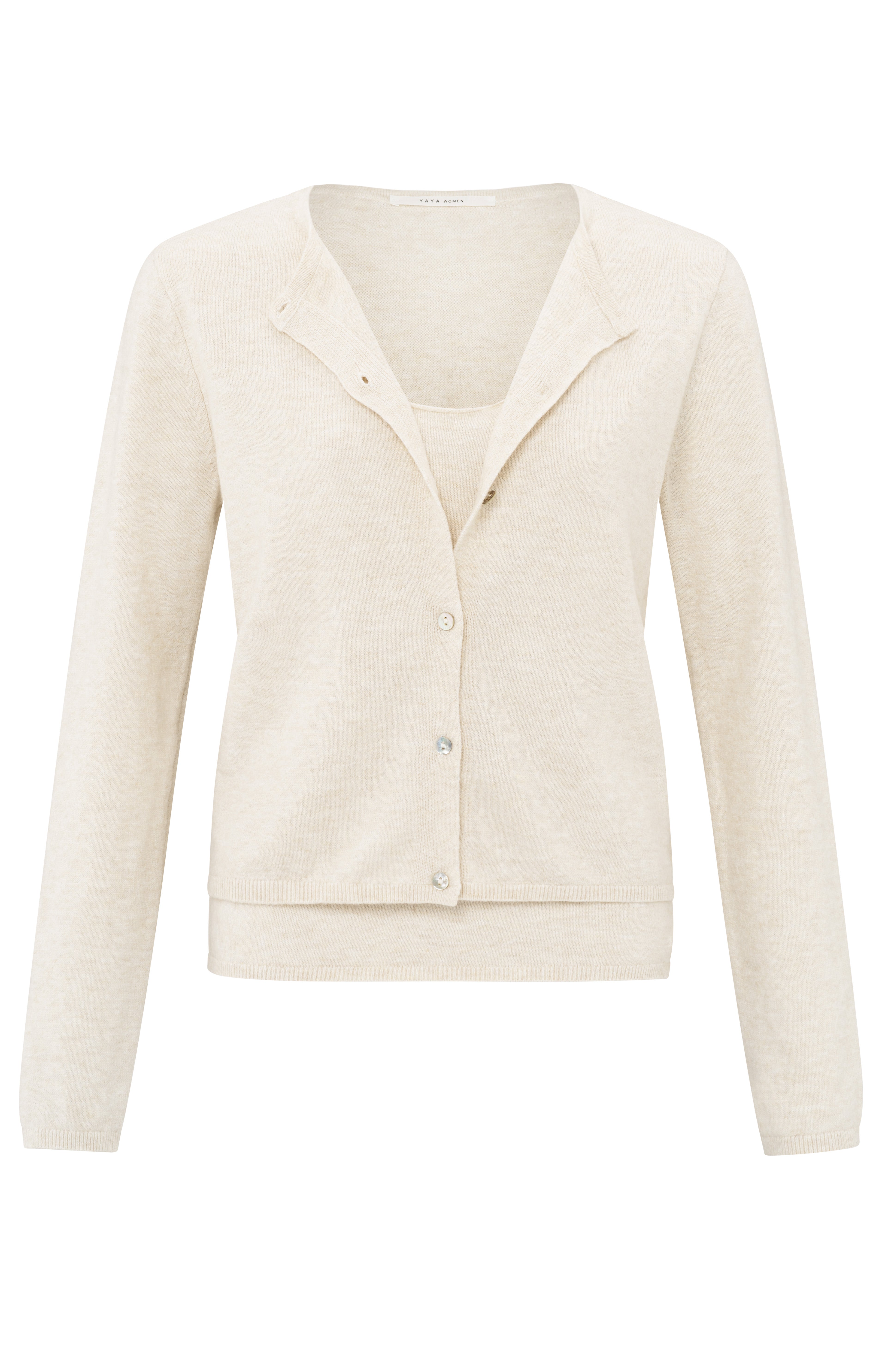 YAYA Short Cardigan With Tank Top