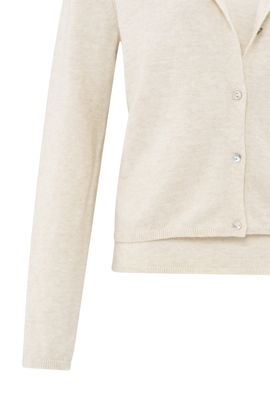 YAYA Nature Melange Short Cardigan Two in One Piece