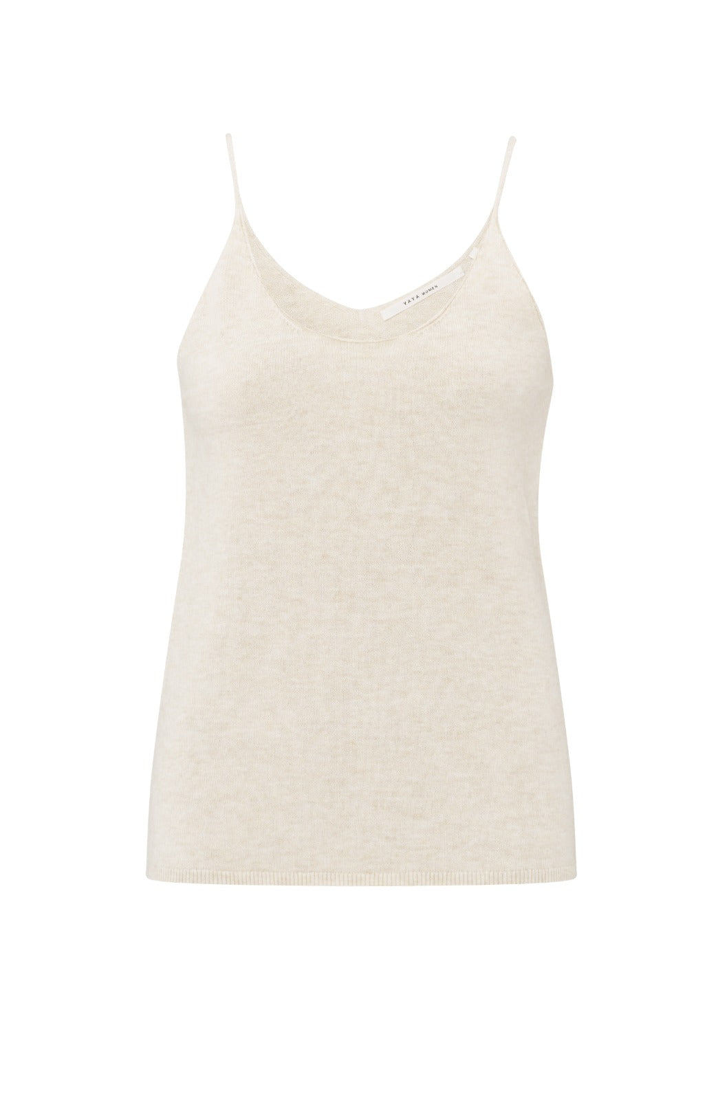 YAYA Nature Melange Short Cardigan Two in One Piece