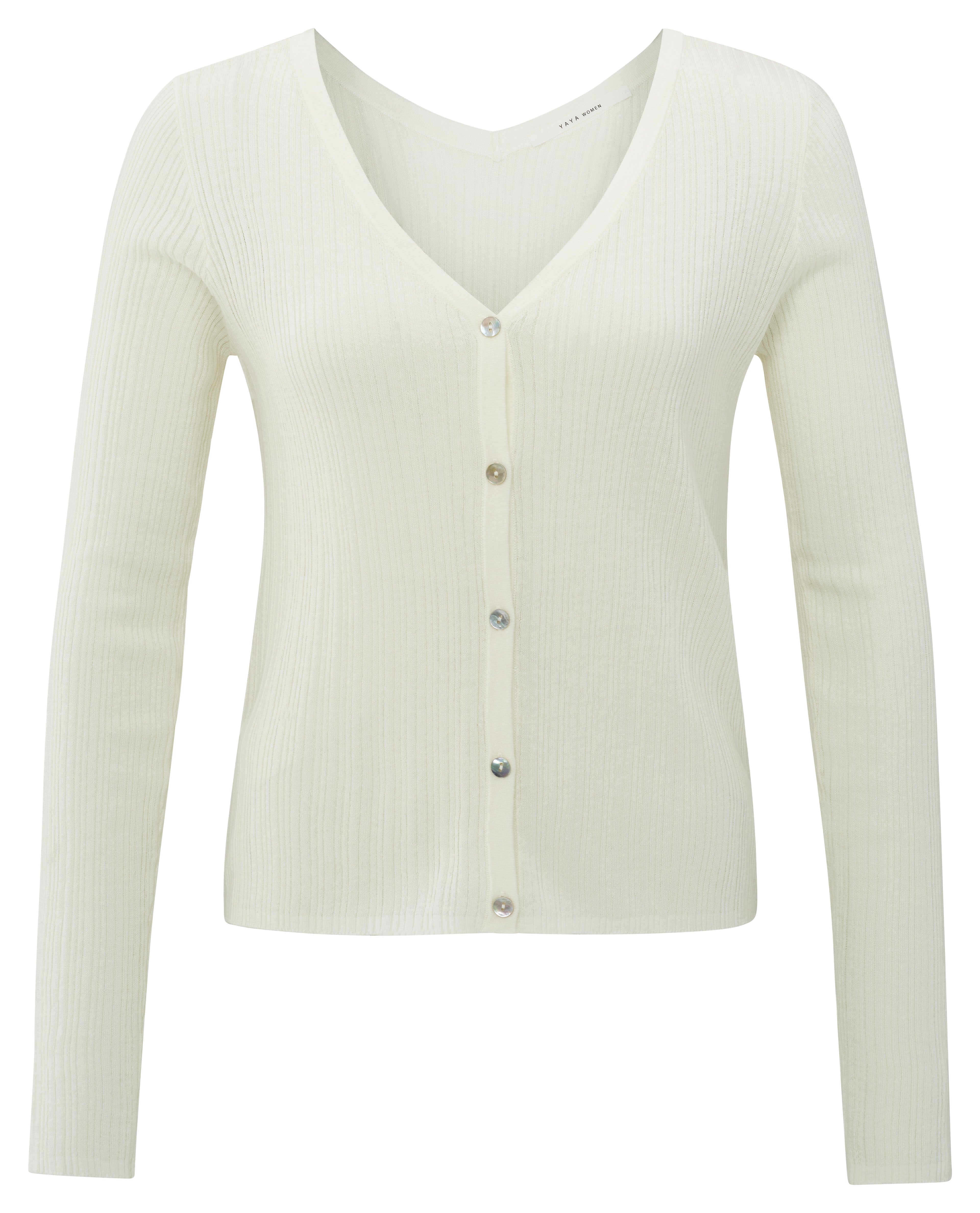 YAYA Fine Rib Knitted Cardigan