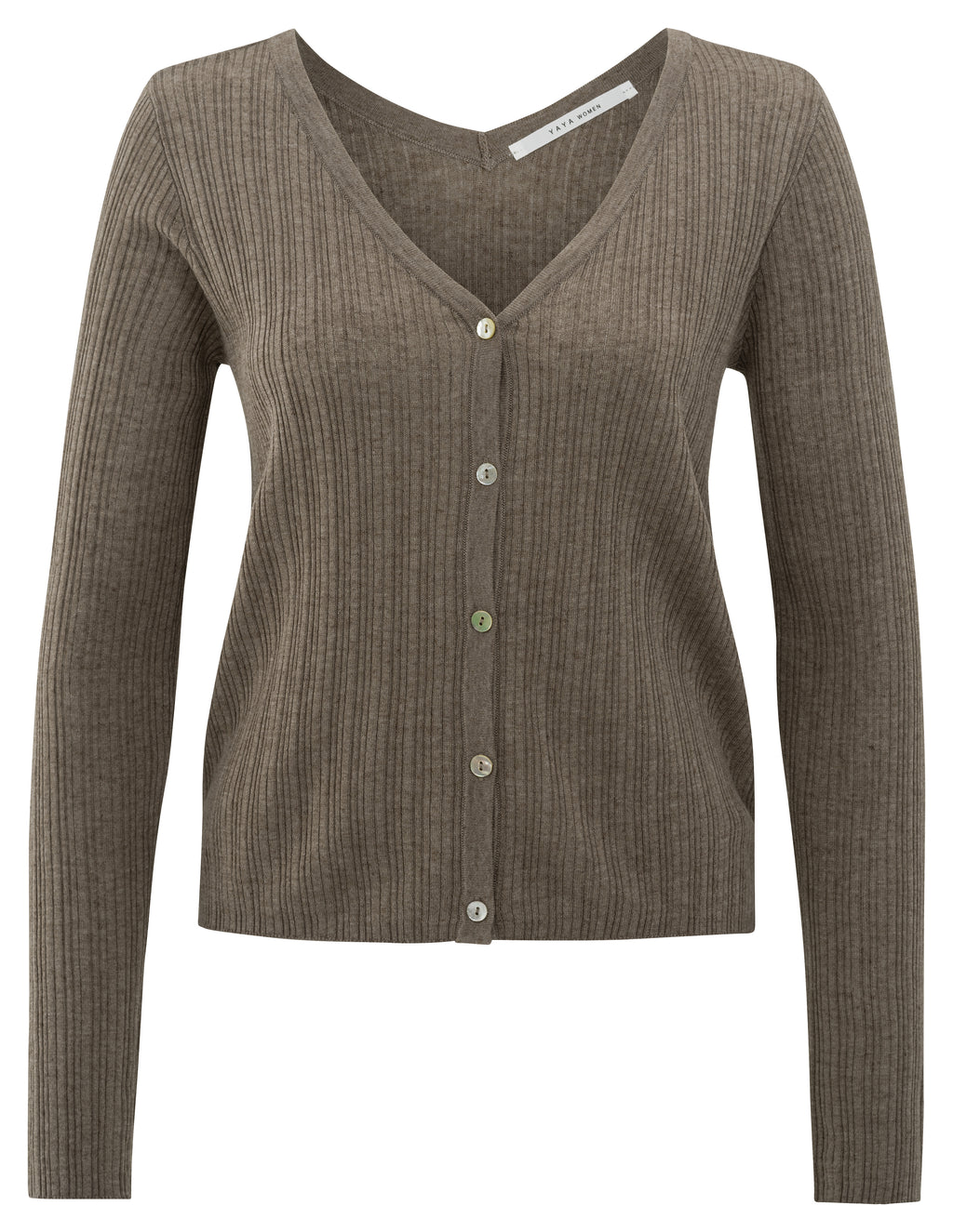 YAYA Fine Rib Knitted Cardigan