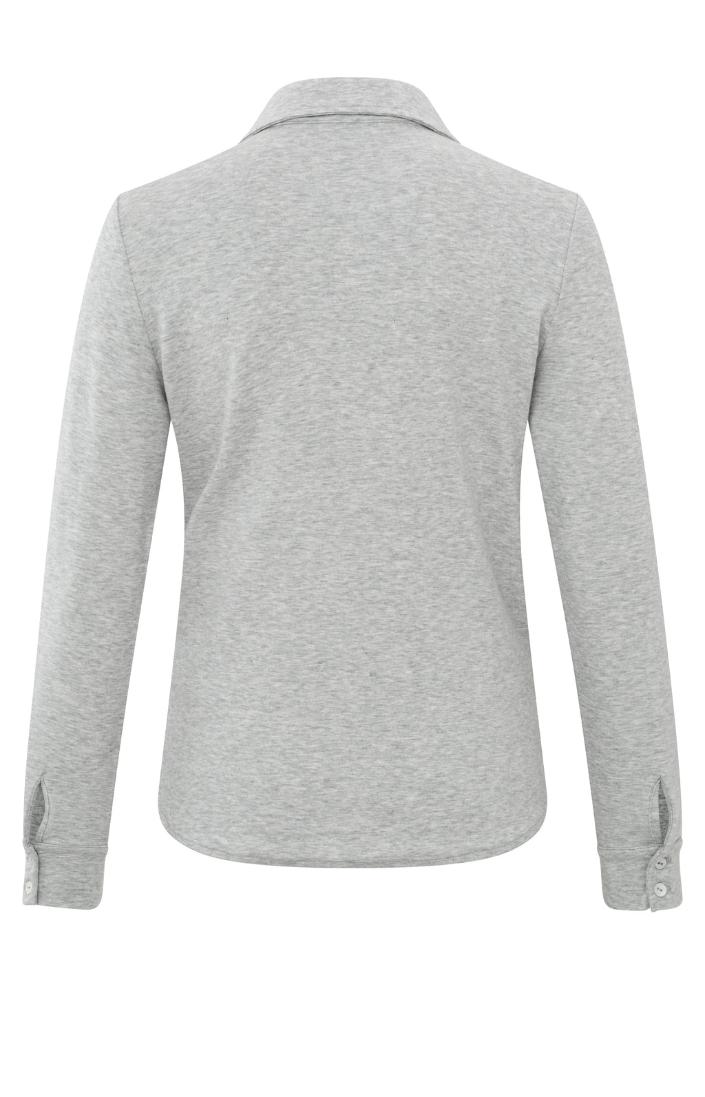 YAYA Sky Grey Melange Collar Long Sleeve