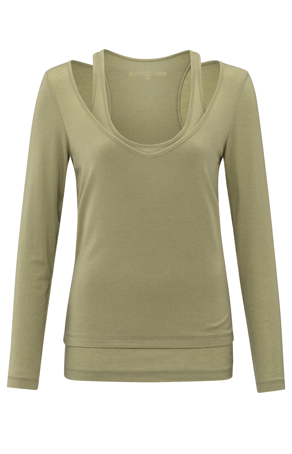 YAYA Two In One Top - Soft Green