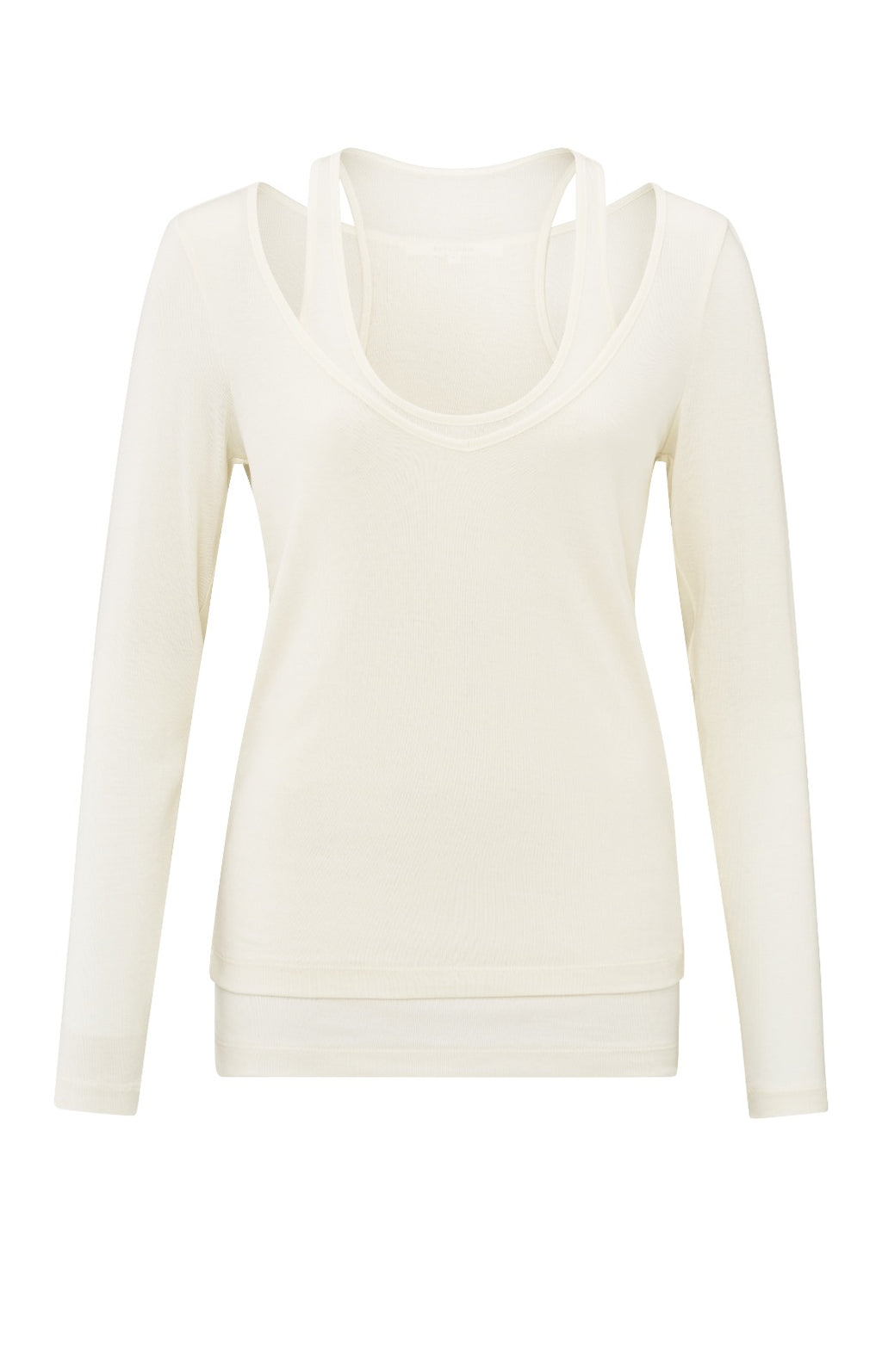 YAYA Two In One Top - Off White