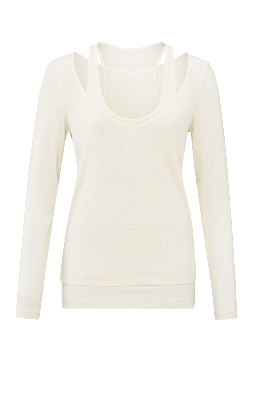 YAYA Two In One Top - Off White