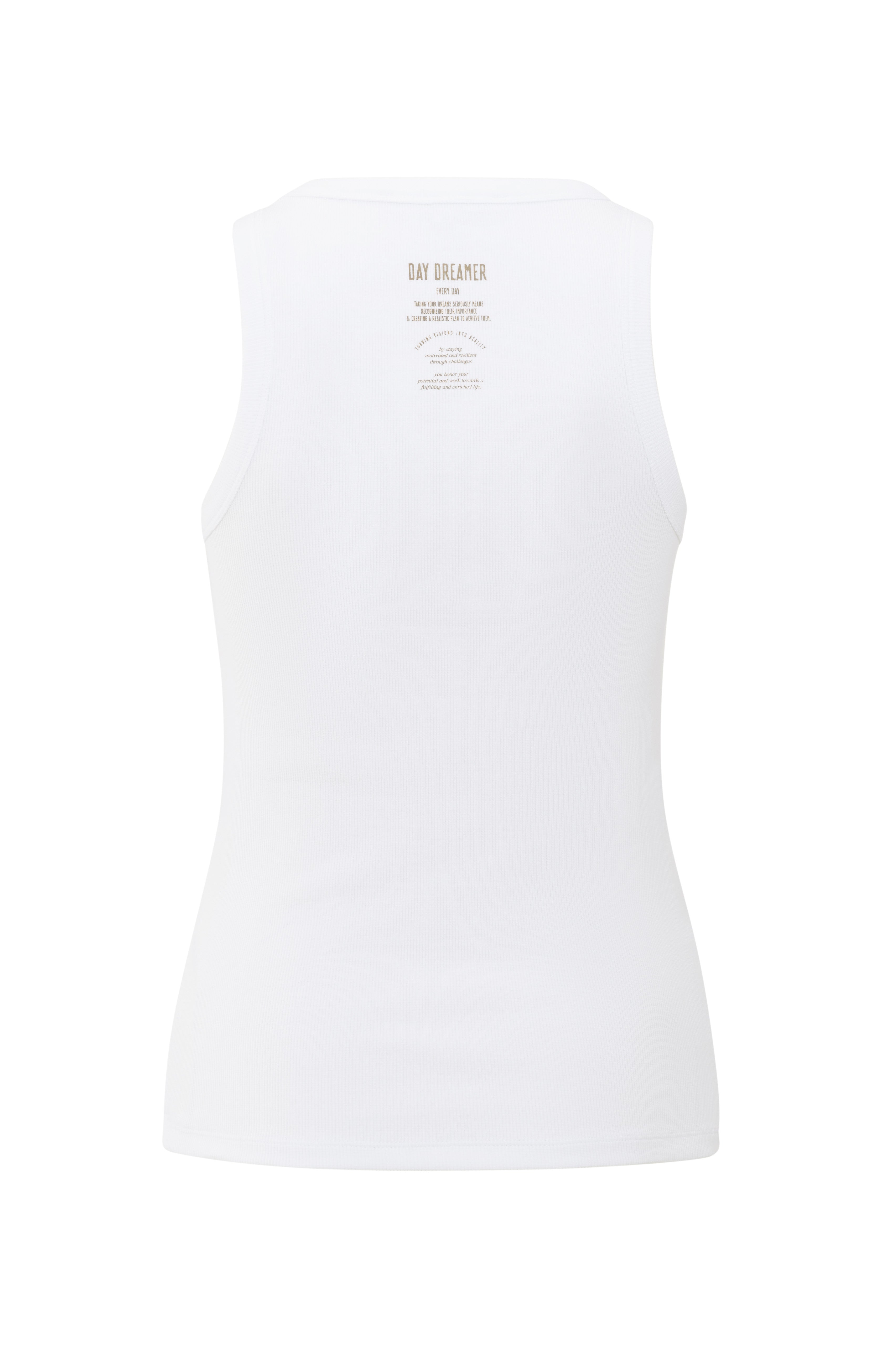 YAYA  Rib Singlet With Print At Back