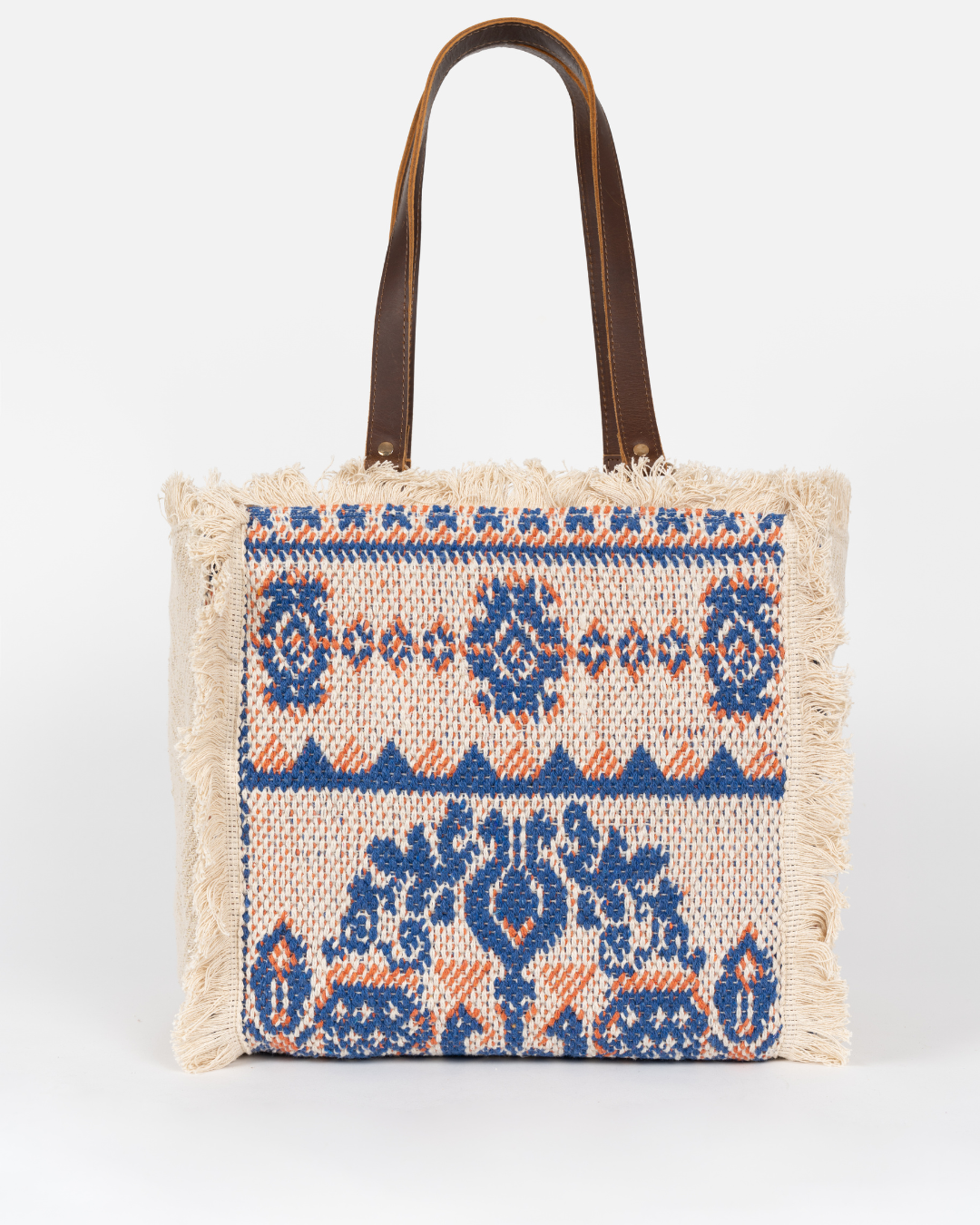 Piti Cuiti Guadalupe Shopper in Blue and Pink
