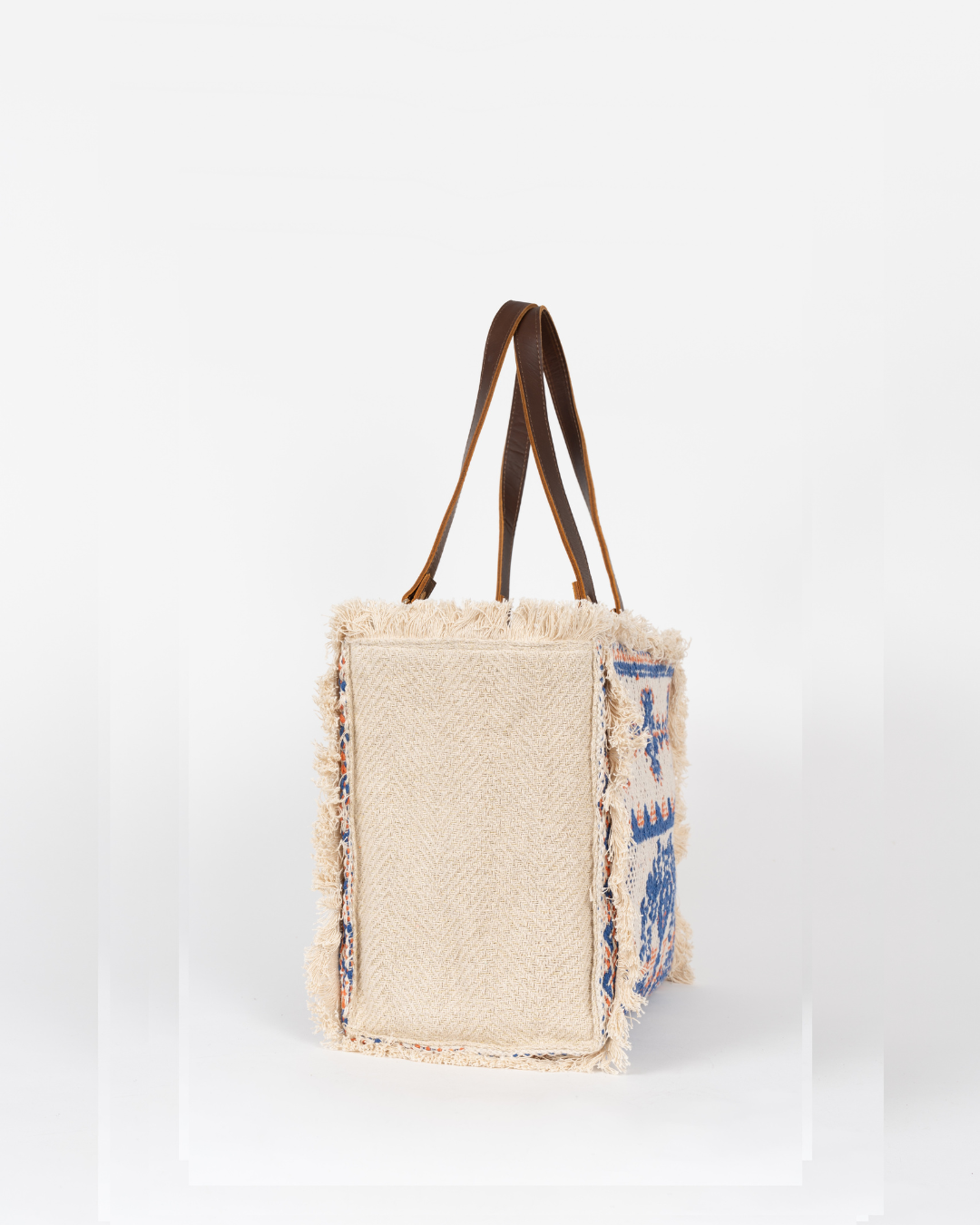 Piti Cuiti Guadalupe Shopper in Blue and Pink