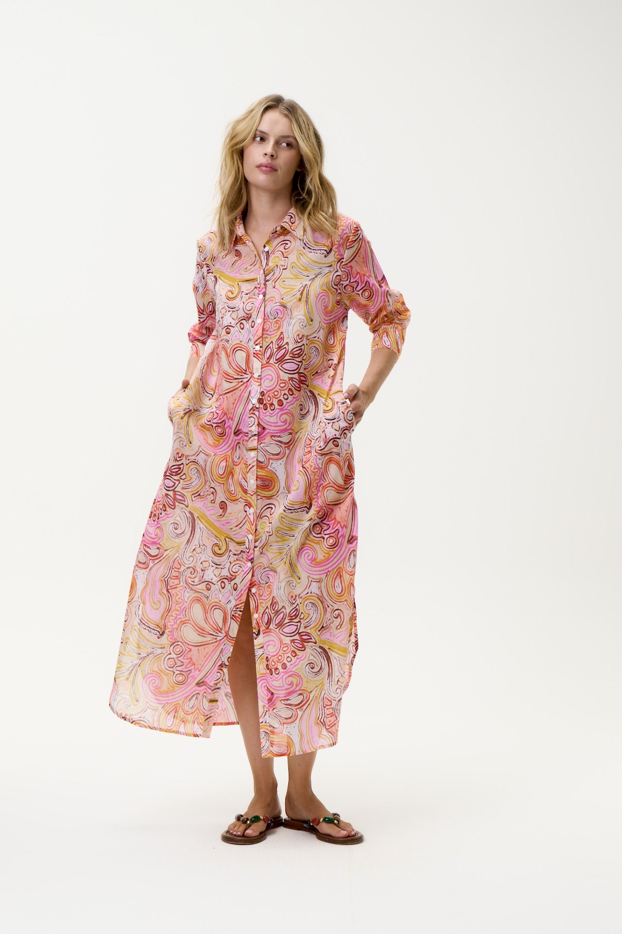 One Season Daisy-Muscat-Cotton-Multi Swirl
