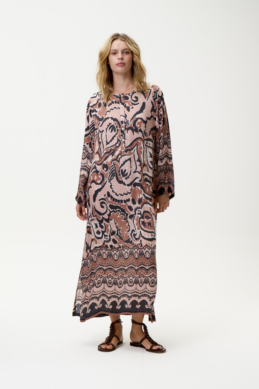 One Season Llew Maxi-Valencia -Cupro-Mocha
