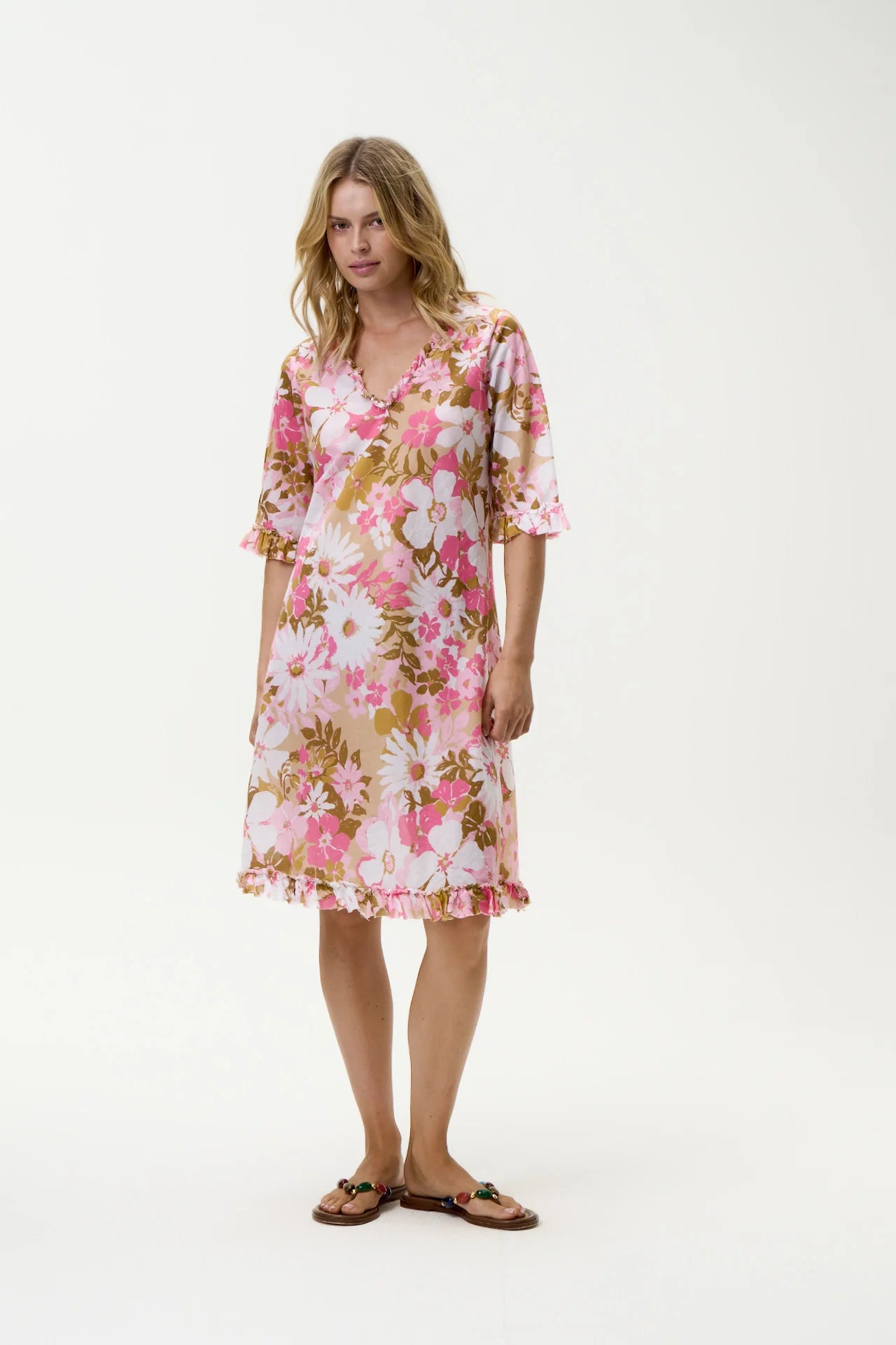 One Season LMiddy Indi-Biarritz-Cotton-Pink Daisy