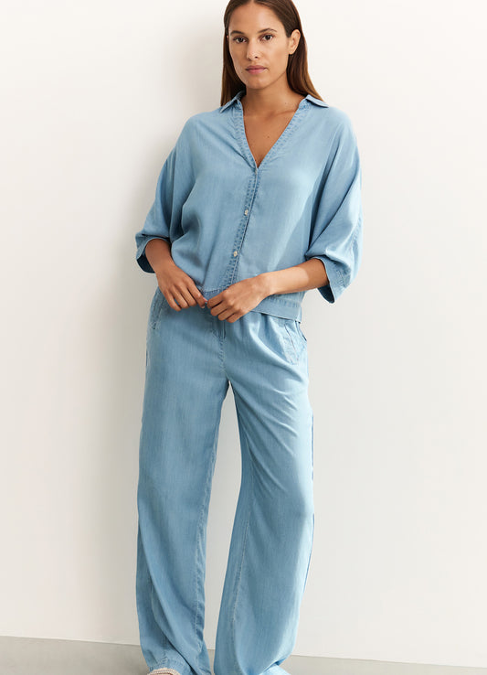 YAYA Chambray Top