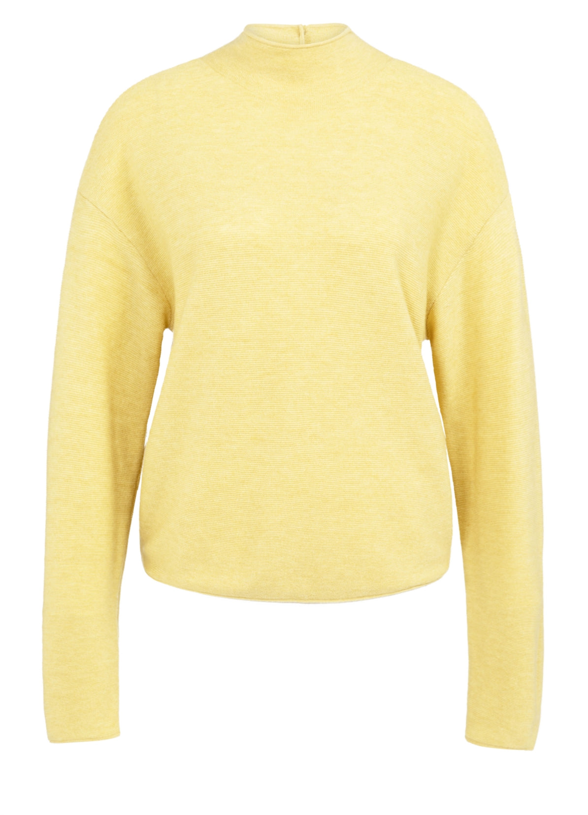 YAYA Textured High Neck Sweater With Buttons Dried Moss Green Mel
