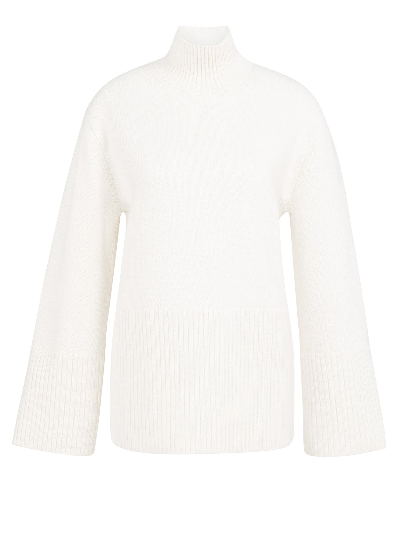 YAYA High Neckline Sweater Ls Snowfall White 10002