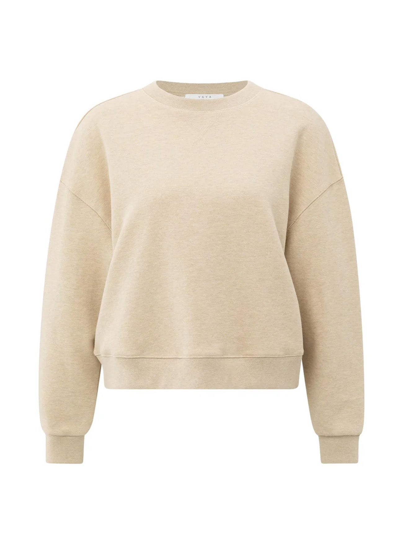 YAYA Sweatshirt - Yellow Sand Beige Melange