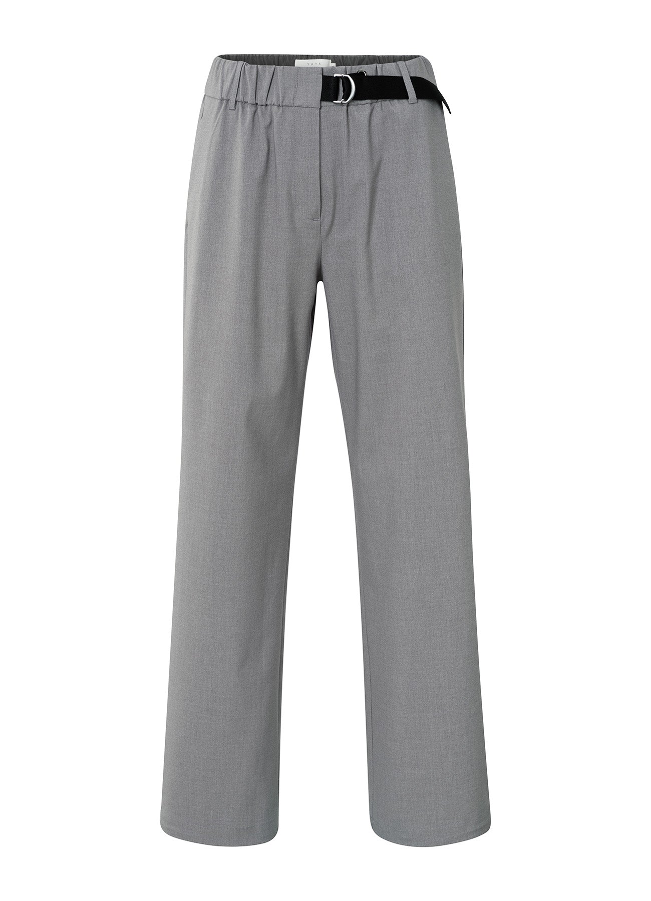 YAYA Woven Wide Leg Trousers With E Vintage Grey Melange