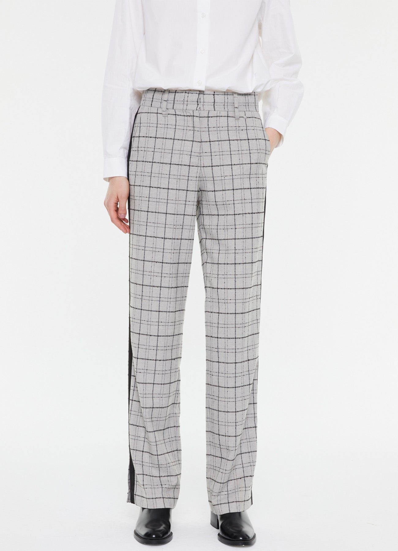 Andam straight-leg Trousers with a High-waist