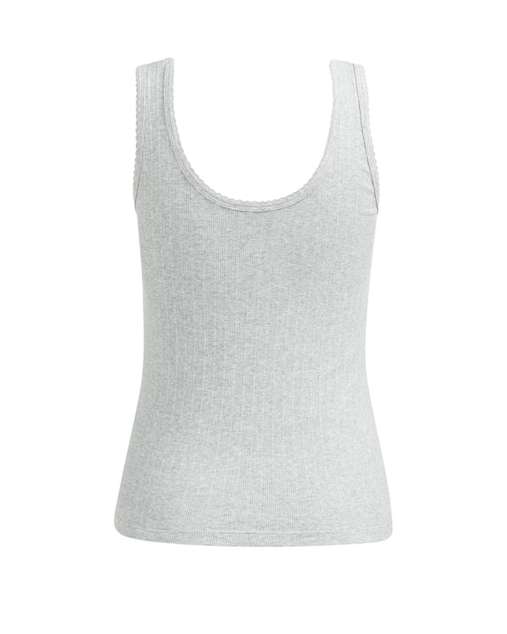YAYA Rib Singlet with fancy edge