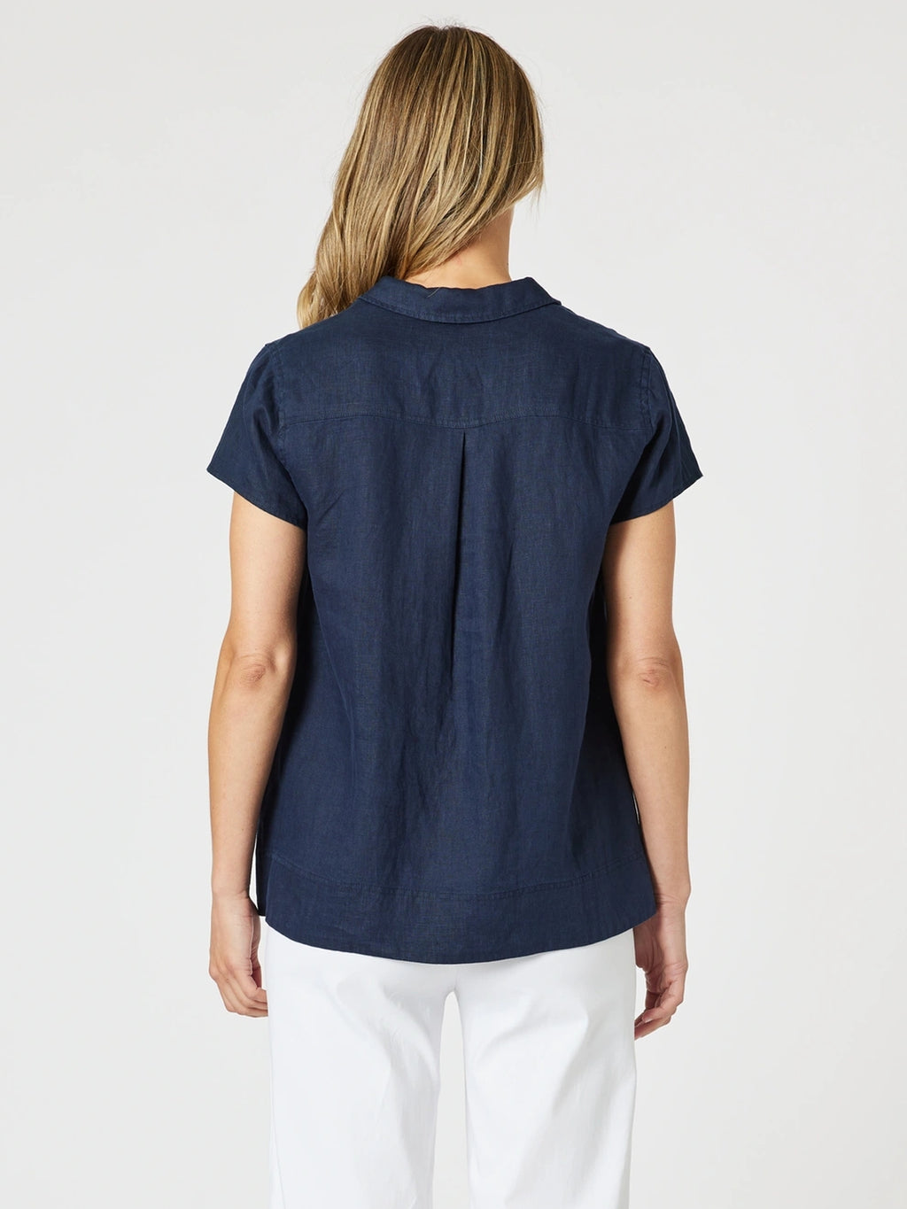 Gordon Smith Navy V-Neck Top