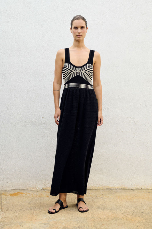 Sita Murt Knitted Black Midi Dress